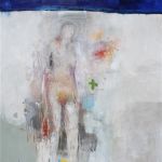 Figure with blue